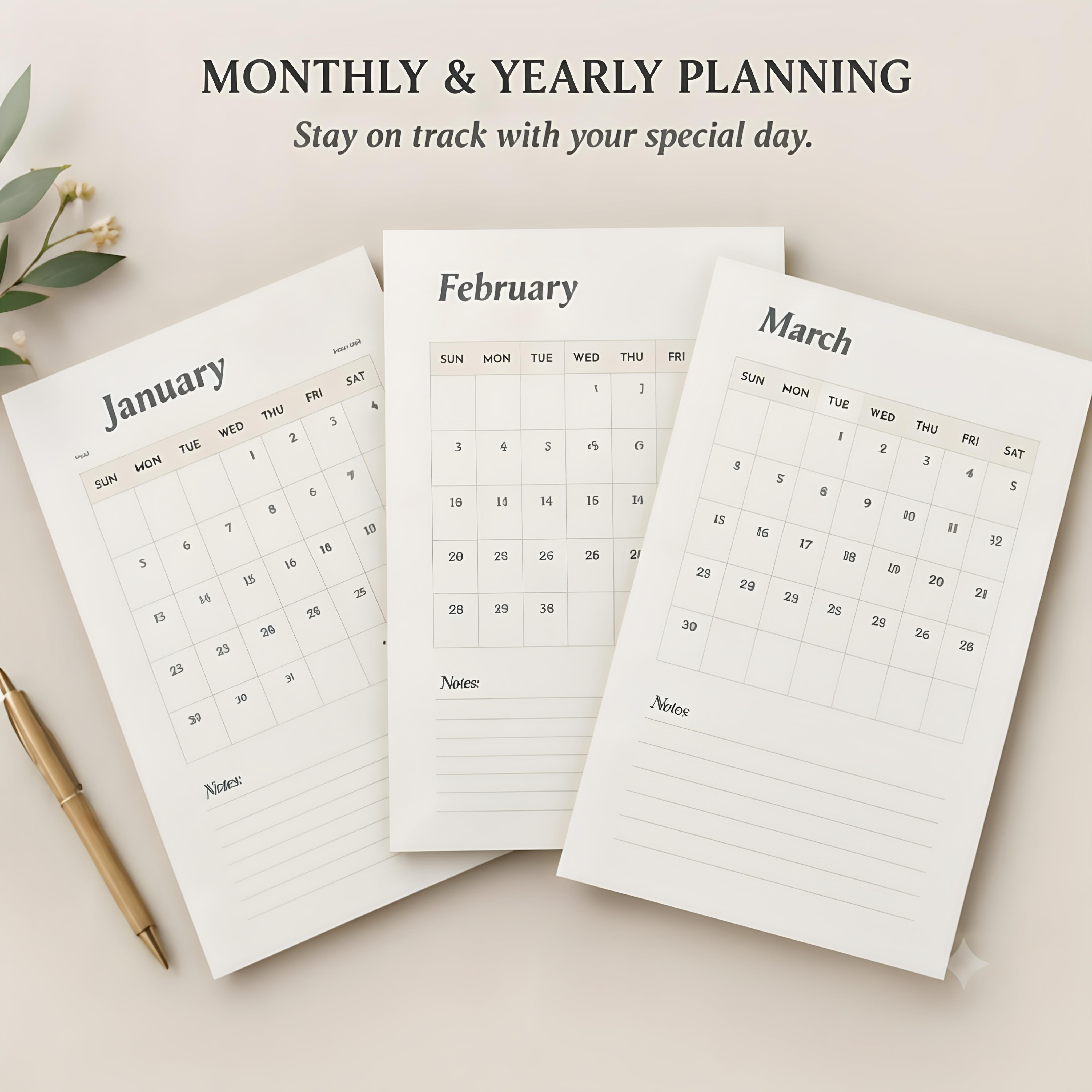 YOVIRA monthly and yearly planning